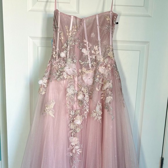 Blush/Mauve Andrea & Leo Prom Dress - Picture 2 of 7